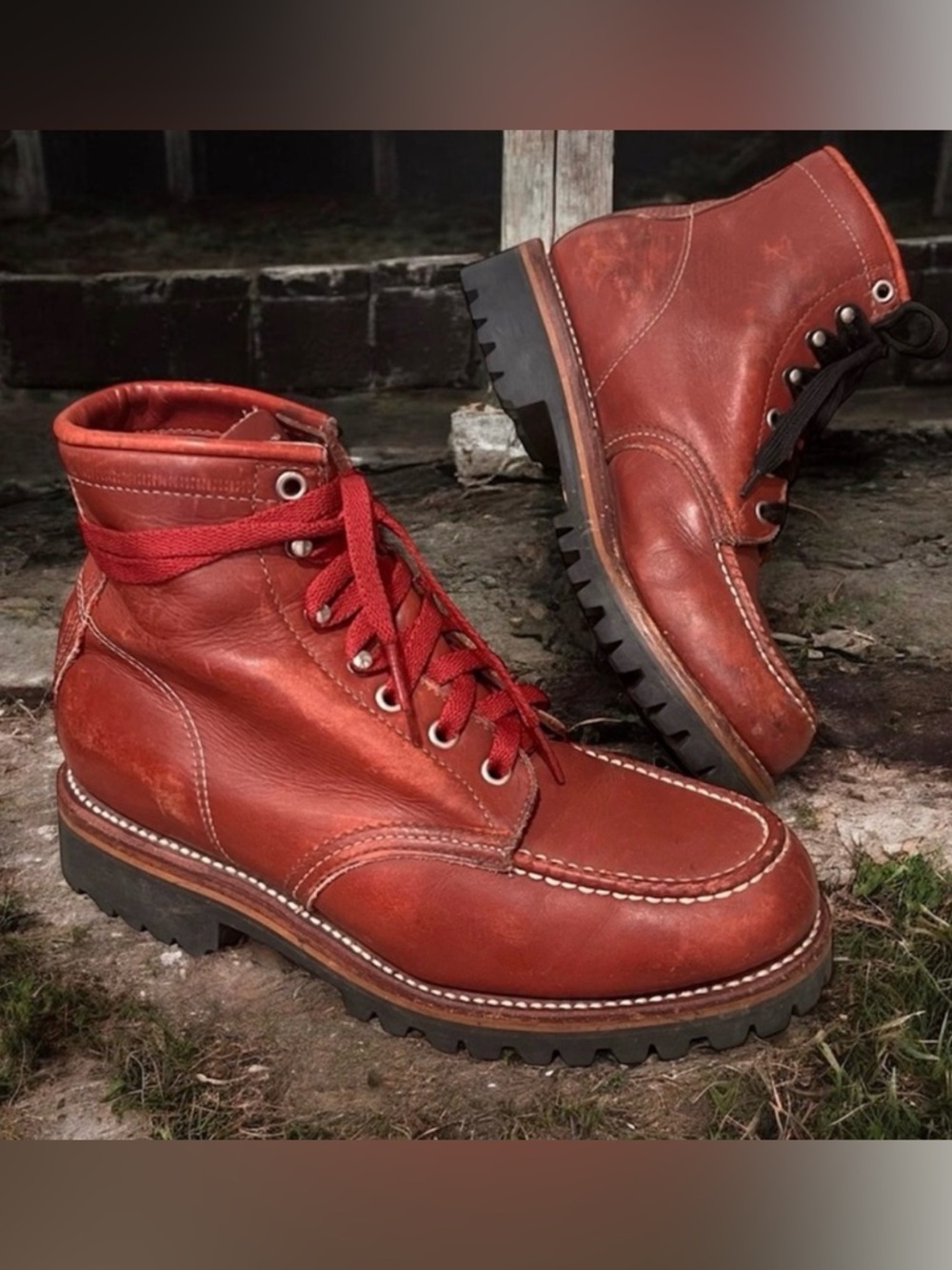 Vintage Chippewa 1975 Original Trekker Moc Toe Boots Men’s 7 D Vibram USA
